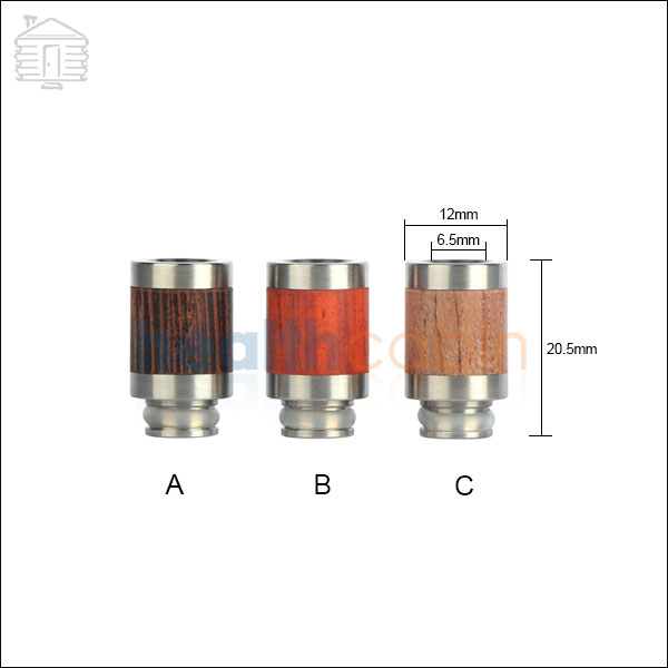 Stainless & Wood 510 Drip Tip